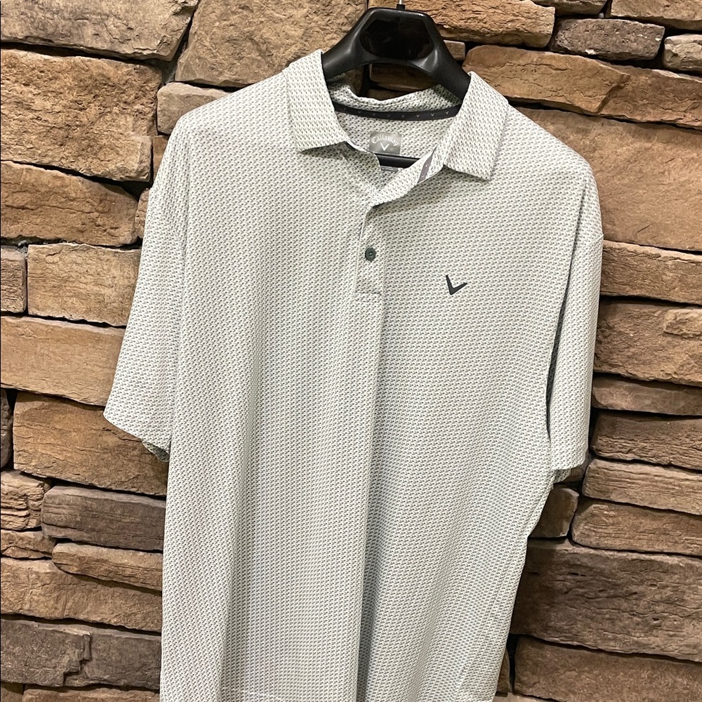 Callaway Textured Gray Polo Shirt